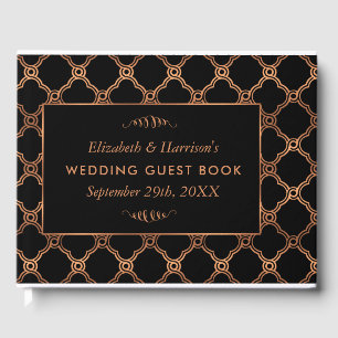 Libro De Visitas Boda Gatsby de Art Deco Geométrico Vintage