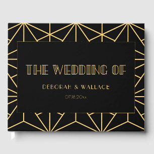 Libro De Visitas Boda geométrico art deco de los años 20