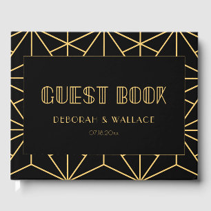 Libro De Visitas Boda geométrico art deco de los años 20