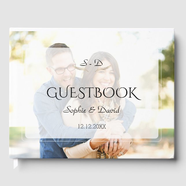Libro De Visitas Boda geométrico de fotografía caprichoso (Anverso)
