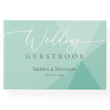 Boda geométrico moderno de color verde