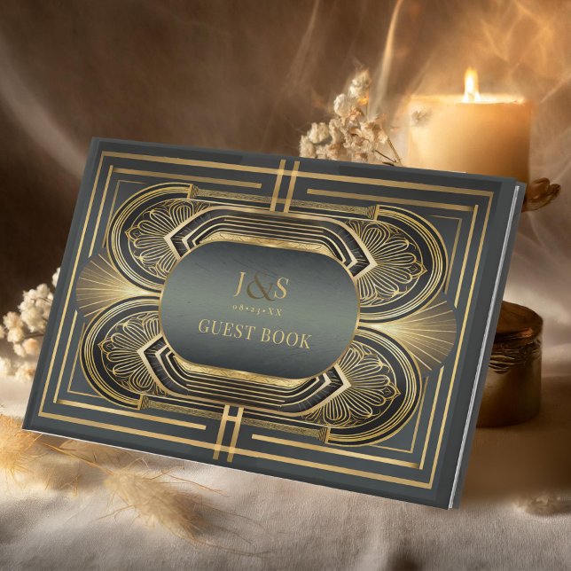 Libro De Visitas Boda Glam Art Deco ID1033 (Subido por el creador)