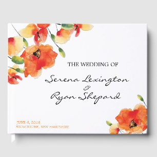 Libro De Visitas Boda Golden Poppy de verano