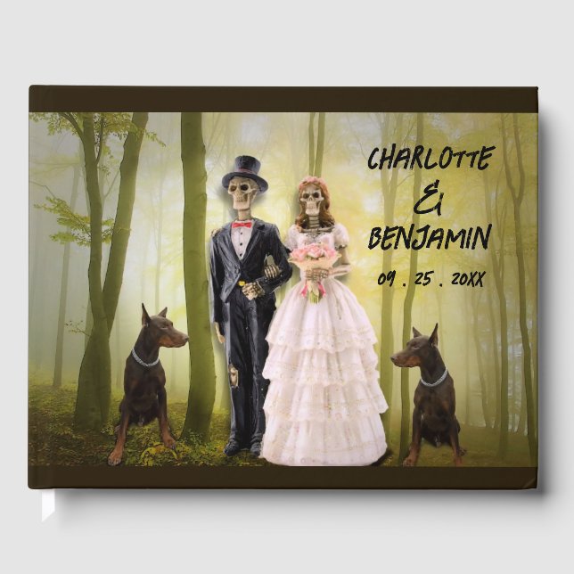 Libro De Visitas Boda Gótica Única de Halloween  (Anverso)