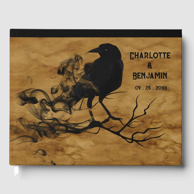 Libro De Visitas Boda gótico oscuro (Anverso)