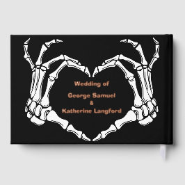 Libro De Visitas Boda Gótico Romántico Skeleton Hand Halloween