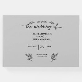 Libro De Visitas Boda Guay Gray Trendy Script