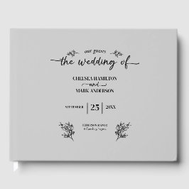 Libro De Visitas Boda Guay Gray Trendy Script