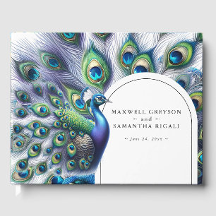 Libro De Visitas Boda Guest Book Majestic Peacock
