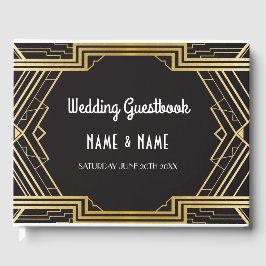 Libro De Visitas Boda GuestBook Gatsby Art Deco 1920's Gold