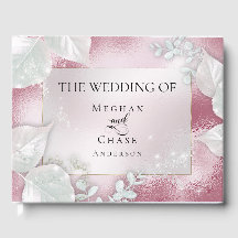 Boda Guestbook | Pale Burgundy Shimmer