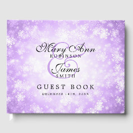 Libro De Visitas Boda Guestbook Purple Winter Wonderland