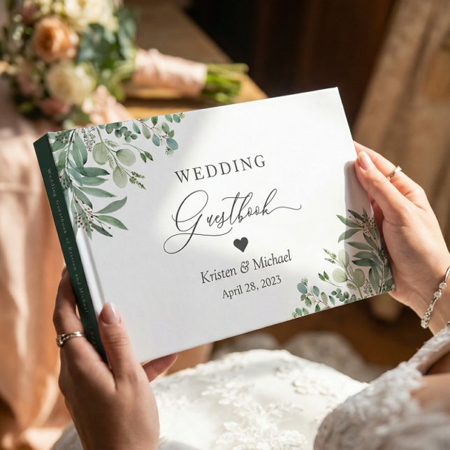 Libro De Visitas Boda Hojas de Eucalipto Verde (Subido por el creador)