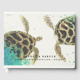 Libro De Visitas © Boda invitado de Sea Turtle Personalized