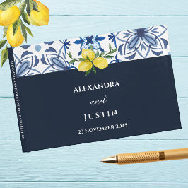 Libro De Visitas Boda italiano de la Marina Tile Mediterranean Lemo