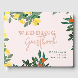 Libro De Visitas Boda italiano griego limón rosa