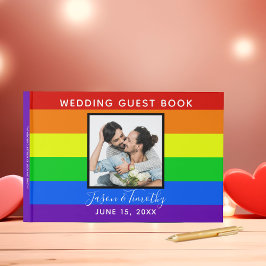 Libro De Visitas Boda LGBTQ con orgullo gay en raya