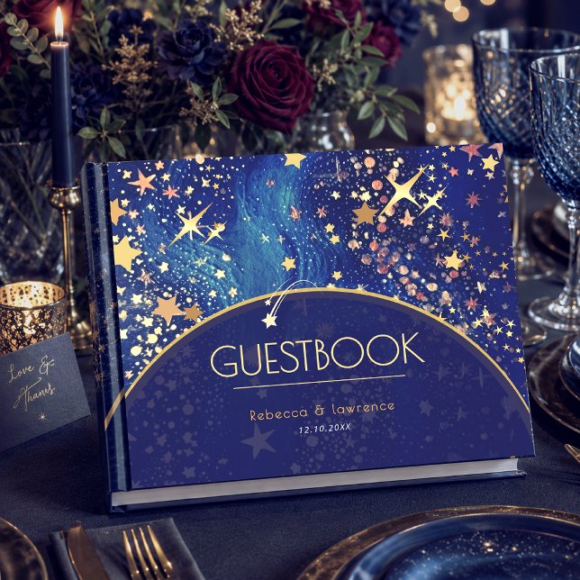 Libro De Visitas Boda mágica celestial de noche estrellada de oro a (Subido por el creador)