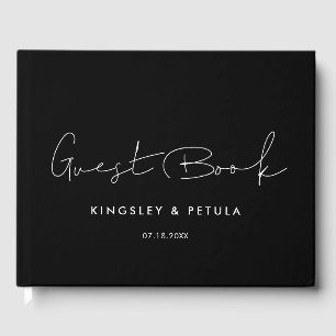 Libro De Visitas boda manuscrito minimalista