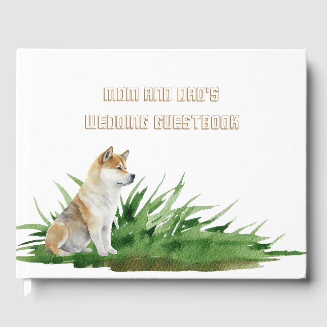 Libro De Visitas Boda Mascota Dog Bride y Groom (Anverso)