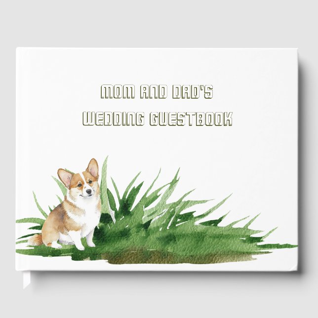 Libro De Visitas Boda Mascota Dog Bride y Groom (Anverso)