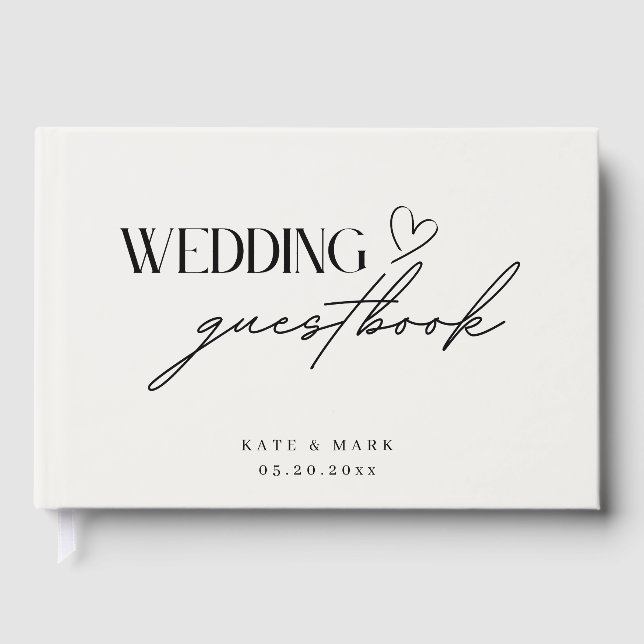 Libro De Visitas Boda Minimalista (Anverso)