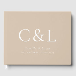 Libro De Visitas Boda Minimalista beige elegante