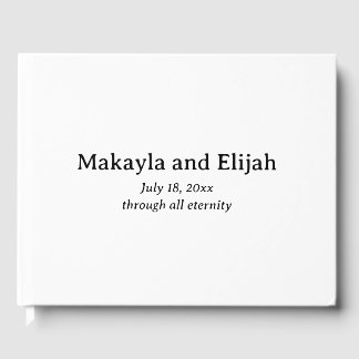 Libro De Visitas Boda Minimalista blanco y negro
