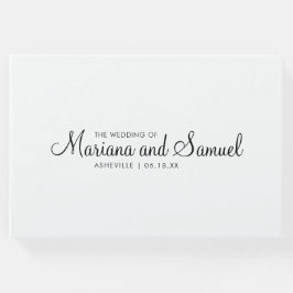 Libro De Visitas Boda Minimalista blanco y negro moderno