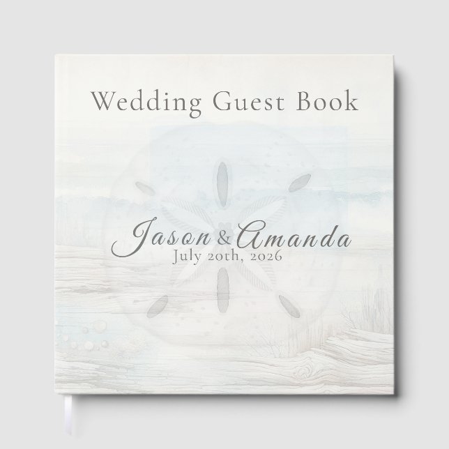 Libro De Visitas Boda Minimalista Costera (Anverso)