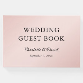 Libro De Visitas Boda Minimalista elegante rosa negro de Rubor