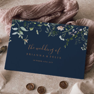 Libro De Visitas Boda Minimalista Fall Garden Wildflower
