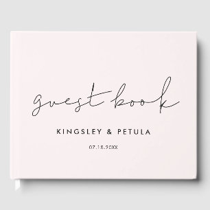 Libro De Visitas Boda minimalista manuscrito