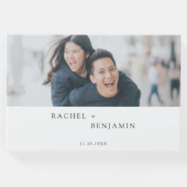 Libro De Visitas Boda minimalista Personalizado foto simple moderna