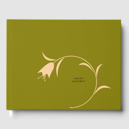 LIBRO DE VISITAS BODA MOD PEACH & OLIVE TULIP