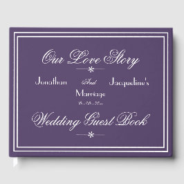 Libro De Visitas Boda Moda de cosecha personalizada Dusty Purple