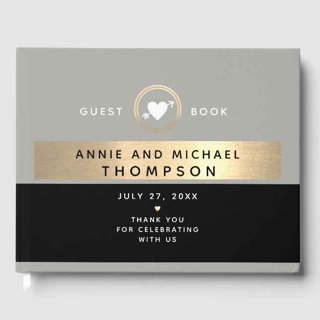 Libro De Visitas Boda moderno (Anverso)