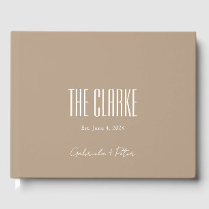 Libro De Visitas Boda moderno beige Minimalista simple