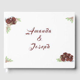Libro De Visitas Boda Monogramado Rosa-corsage