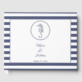 Libro De Visitas Boda Nautical Seahorse Personalized