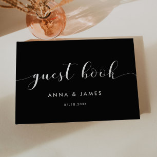Libro De Visitas Boda negro elegante