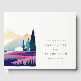 Libro De Visitas Boda paisajístico de los campos de Lilac