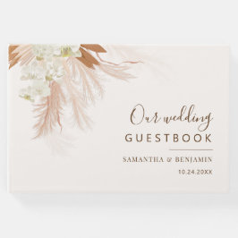 Libro De Visitas Boda Pampas Grass Terracotta