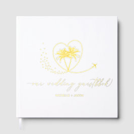 Libro De Visitas Boda Pasaporte Palm Tree Gracias