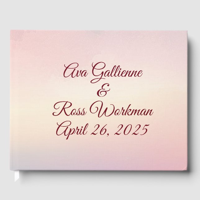 Libro De Visitas Boda Pastel Sunset (Anverso)