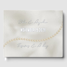 Libro De Visitas Boda Pearls White Luxe