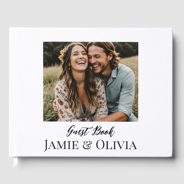 Libro De Visitas Boda Personalizada - agregar foto y fecha (Anverso)