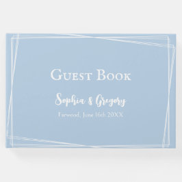 Libro De Visitas Boda personalizada con guiones blancos elegantes y