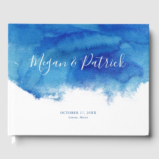 Libro De Visitas Boda personalizada de Sapphire Tide (Anverso)