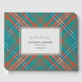 Libro De Visitas Boda personalizada Tartán Rustic Wilson Plaid